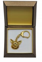Art-Dog Chihuahua rövidszőrű aranyozott kutya kulcstartó ajándékdobozban (5906111205615)