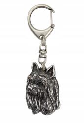 Art-Dog Terrier selymes kutya kulcstartó, kulcstartó karabinerrel (5906111203222)