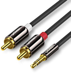 UGREEN Mini jack 3, 5 mm Ugreen - cablu 2RCA audio 3m negru (10590)