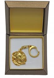 Art-Dog Bordeaux-i kutya aranyozott kutya kulcstartó díszdobozban, kulcstartó (5906111205141)