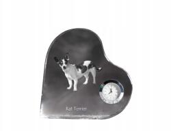 Art-Dog Rat terrier szív alakú kristály óra az Ön fényképével (5055882452374)