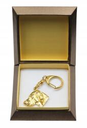 Art-Dog Magyar vizsla rövidszőrű aranyozott kutya kulcstartó díszdobozban (5906111205837)