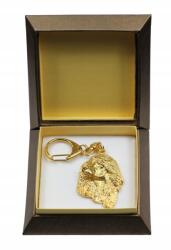 Art-Dog Afgán agár aranyozott kutya kulcstartó díszdobozban, kulcstartó (5906111205240)