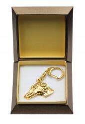 Art-Dog Afrikai agár, Azawakh aranyozott kutya kulcstartó díszdobozban (5906111206070)