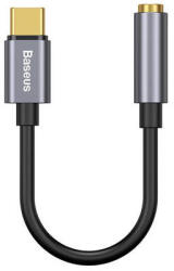 Baseus Adaptor Typ-C la 3.5 Jack mama, Baseus, L54, gri+negru (ad/typC-3.5mm/Baseus/L54/bl/gr)