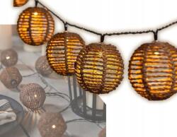  Led Kerti Napelemes Fényfüzér 4M Meleg Fehér LIGHTS4FUN (6918763463656)