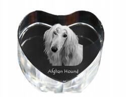 Art-Dog Afgán agár kristály szív, dísz, kutya fénykép ajándéktárgy (5055882444966)