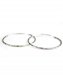  Ezüst fülbevaló körök 45mm F063