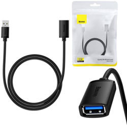 Baseus Cablu prelungitor Baseus USB 3.0 mascul la femela, seria AirJoy, 1m (negru) (pre/bas/ai/1m/ne)