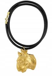 Art-Dog Bullterier Bull Terrier aranyozott kutya nyaklánc, szíj medál (5906111285969)