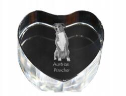 Art-Dog Osztrák pincher kristály szív, dísz, kutya fénykép ajándéktárgy (5055882445666)