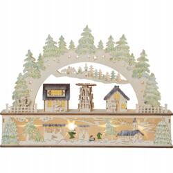 Star Trading Karácsonyi jelenet fából készült kis falu Led Bamberg (272-15)