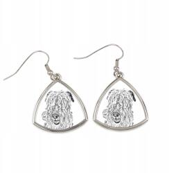 Art-Dog Lakeland terrier háromszög alakú lógós fülbevaló kutyával, fényképpel (5055882475564)