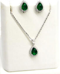 Díszes Csepp DÍSZES CSEPP ezüst szett (zöld) (2025110601)