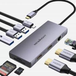  Usb Hub 9IN1 Adapter Hdmi Lan Usb 2.0 3.0 Sd Tf Usb-c C921-E (6917658680482)