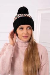 Kesi Ellen K325 női pomponos sapka, fekete