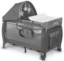 Lionelo Turistaágy járóka Lionelo Sven Plus 2 szint Pelenkázó alátét Grey Scandi (5902581656209)