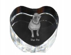 Art-Dog Shar Pei kristály szív, dísz, ajándéktárgy kutya fotóval (5055882444904)