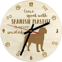  Spanyol masztiff gravírozott kutyaóra, átmérő 30 cm, kutya neve (5055882400696)