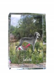 Art-Dog Perzsa agár, Szaluki kutya kép kristályban, emléktárgy, trófea, szobor (5055882465879)