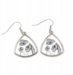 Art-Dog Jack Russell terrier háromszög alakú lógós fülbevaló kutyával, fényképpel (5055882475243)