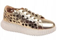 Artiker félcipő 56C1170 38 Arany Áttört Sportos Könnyű Bőr (56C1170 Złote)