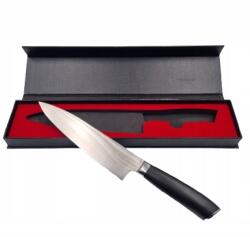  Rozsdamentes acél szakácskés 32 cm fekete nyéllel Ajándék (32cm)
