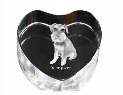 Art-Dog Schnauzer, Schnauzer kristály szív, dísz, kutya fénykép ajándéktárgy (5055882444898)