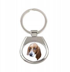 Art-Dog Basset Hound kutya kulcstartó, grafikai kulcstartó, medál (5056739219263)