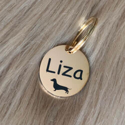 Dog And You Lézer gravírozott kutyabiléta Rosegold 30mm (rosegoldbileta0030mm)