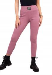 Kesi Magas derekú csíkos leggings, sötét rózsaszín