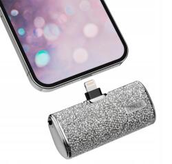 iWALK Pocket powerbank iWALK Secret 4500mAh ezüst kristályok iPhone-hoz (SECRET 4500)