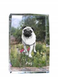Art-Dog Mopsz, Pug kutya kép kristályban, ajándéktárgy, trófea, köszönetajándék (5055882465848)