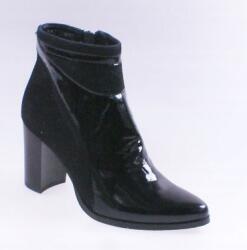 Simen 08745 bokacsizma, fekete, Size 40, bőr, 7cm sarok (08745)