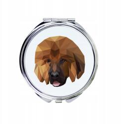 Tibeti masztiff kompakt zsebtükör geometrikus kutyával (5056739226155)