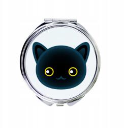 Bombay macska kompakt zsebtükör macskával, aranyos grafikával (5056739254684)