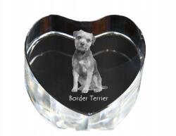 Art-Dog Border terrier kristály szív, dísz, kutya fénykép ajándéktárgy (5055882444546)