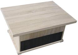 International Service Masuta cafea extensibila Locarno, cu sertar , Sonoma/Wenge , 900 x 700 x 470 mm Masa de cafea