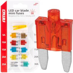 AMIO Set 10 buc Sigurante Auto Mini Tip Lama cu Indicator LED (04340) - dauto