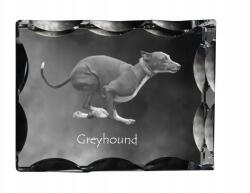 Art-Dog Greyhound kutya fotó díszes kristályban, ajándéktárgy, lakásdekoráció (5055882447745)