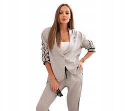 Kesi Női viszkóz szett lámpással és sport blézerrel, szürke (5907302510396)