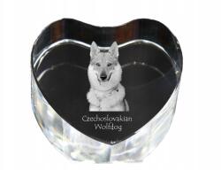 Art-Dog Csehszlovák farkas kristály szív, dísz, kutya fénykép ajándéktárgy (5055882446113)