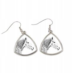 Art-Dog Ló Perszeron háromszög alakú, lógós fülbevaló fényképpel, személyre szabható (5055882477322)