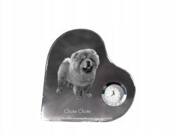  Chow Chow szív alakú kristály óra az Ön fényképével (5055882451131)