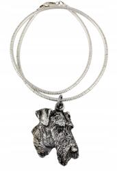 Art-Dog Airedale terrier nyaklánc kutyával, medál ezüst kígyó láncon (5906111282999)