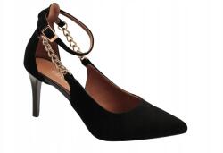 Prestige Czółenka Prestige 2221 37 Fekete velúr (8012/2221/37)