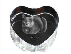 Art-Dog Macska Korat kristály szív, dísz, ajándék macska fotó (5055882446786)