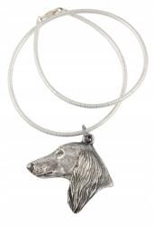 Art-Dog Perzsa agár Saluki nyaklánc kutyával medál ezüst kígyó láncon (5906111281909)