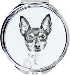  Amerikai toy terrier kompakt zsebtükör kutyával fényképpel (5055882482333)
