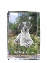 Art-Dog Brittany spániel kutya kép kristályban, ajándéktárgy, trófea, köszönetajándék (5055882467439)
